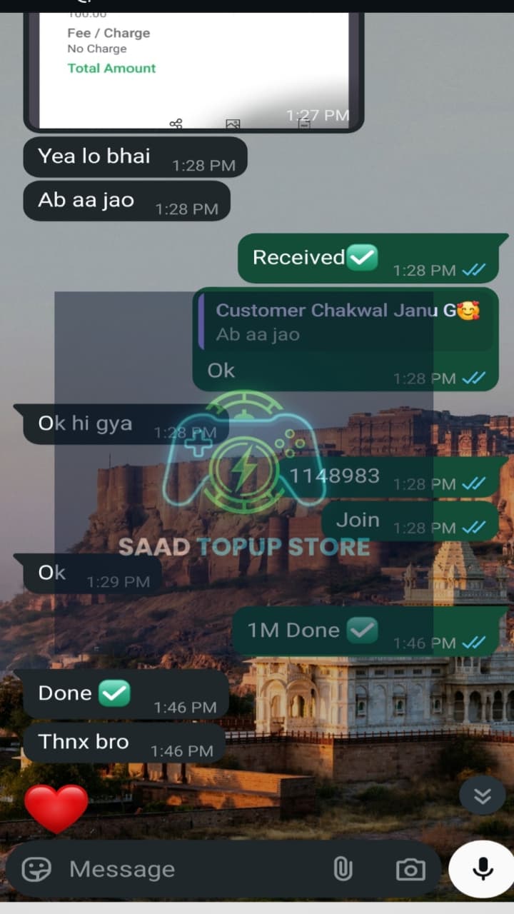 WhatsApp review from Honey — gaming coins shop Pakistan fast service instant delivery