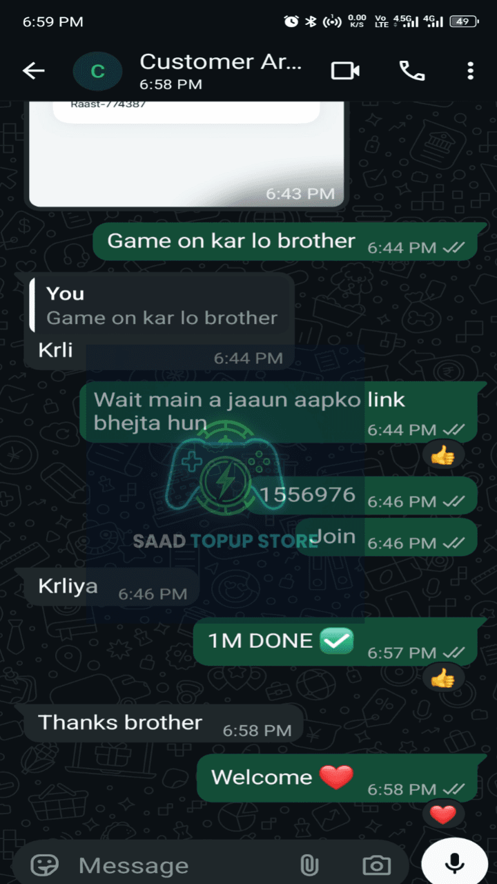 WhatsApp review from Danish Mehmood — buy game coins Easypaisa Pakistan Ludo Star instant