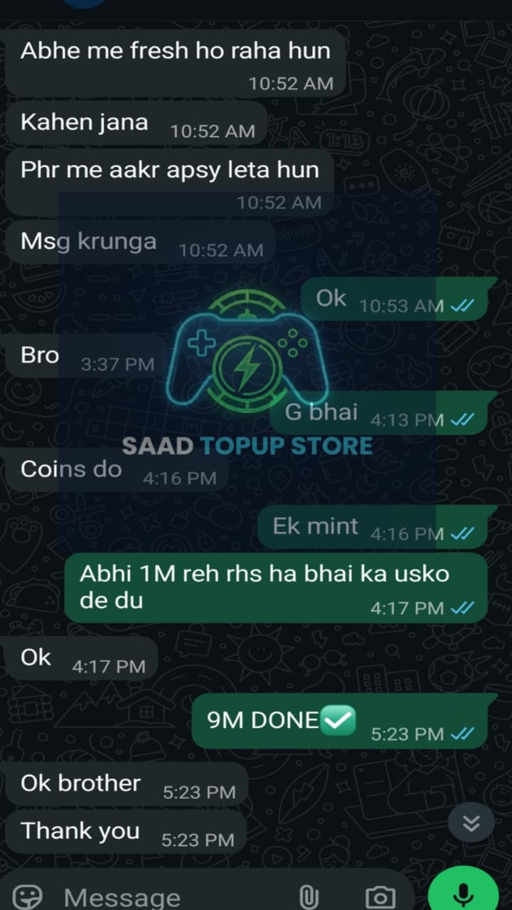 WhatsApp review from Mr Ceo — cheap game top up Pakistan trusted gaming store