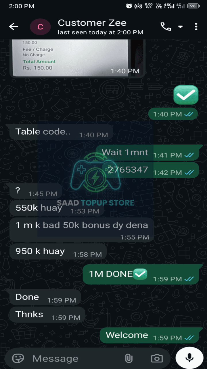 WhatsApp review from Rizwan Shahid — 8 Ball Pool coins cheap price Pakistan safe transfer